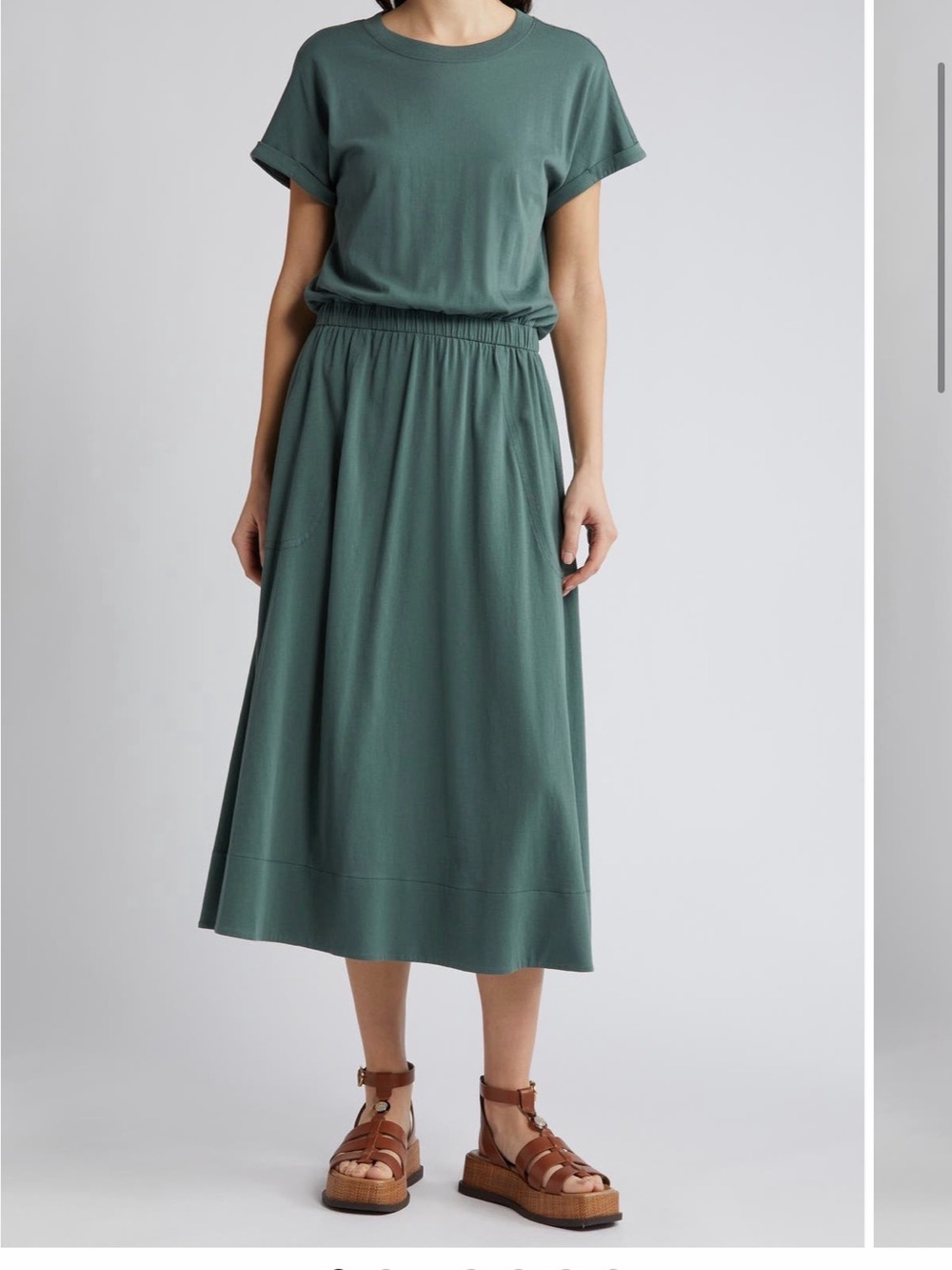 Nation LTD cotton Tshirt midi dress
